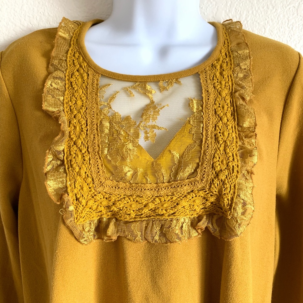 Free People | Baby doll mustard dress - Picture 3 of 5